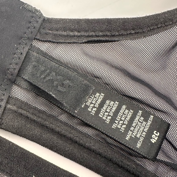 SKIMS Black Ultra Fine Meah Scoop Underwire Lingerie Bra 42C - Picture 3 of 4